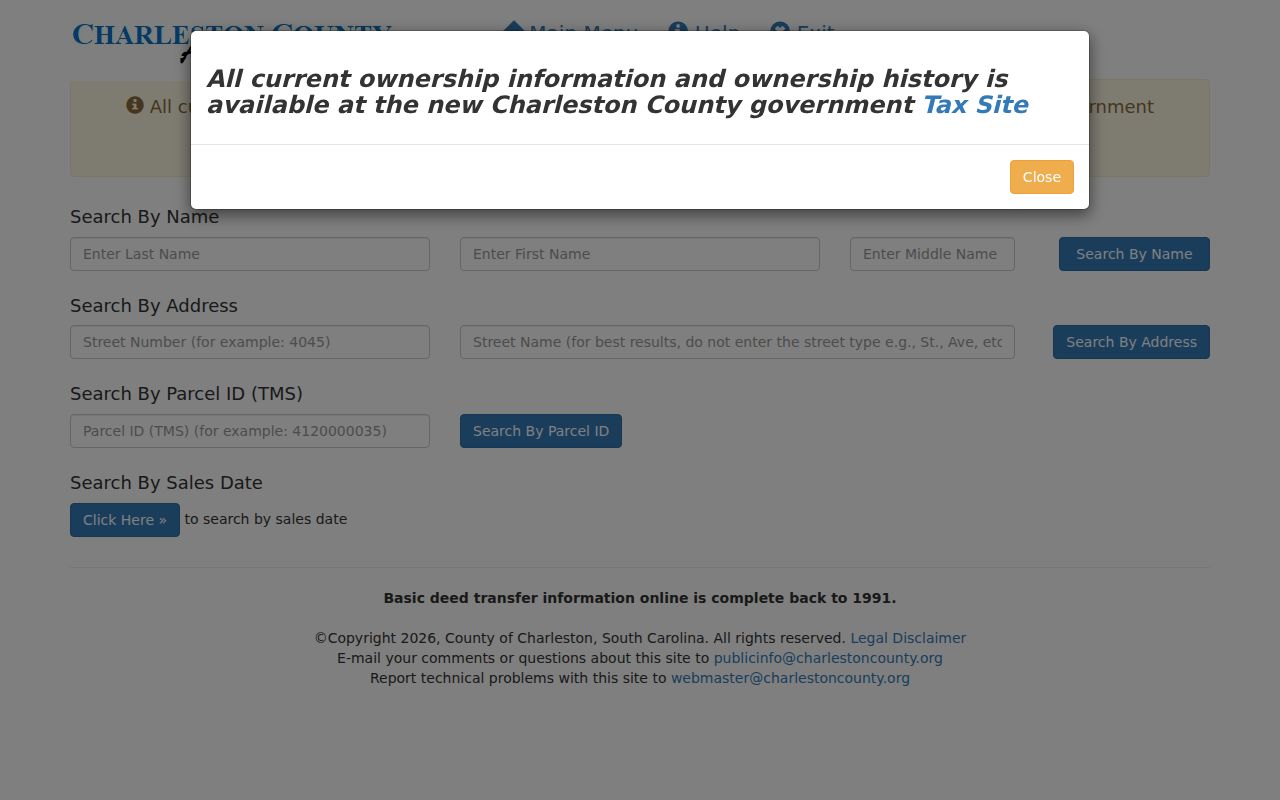 Mount Pleasant residents directory Charleston County property search