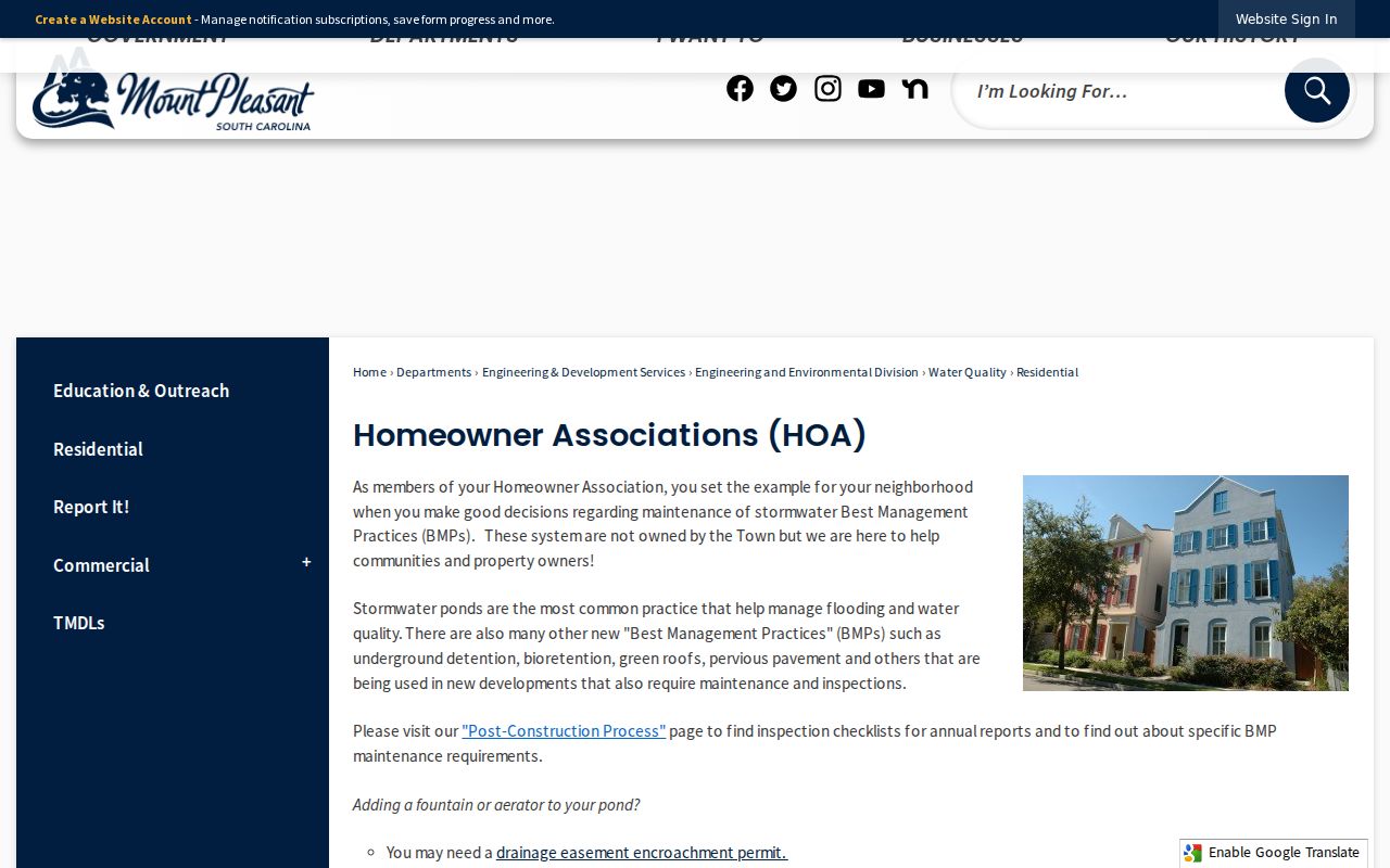 Mount Pleasant neighbors community and HOA resource